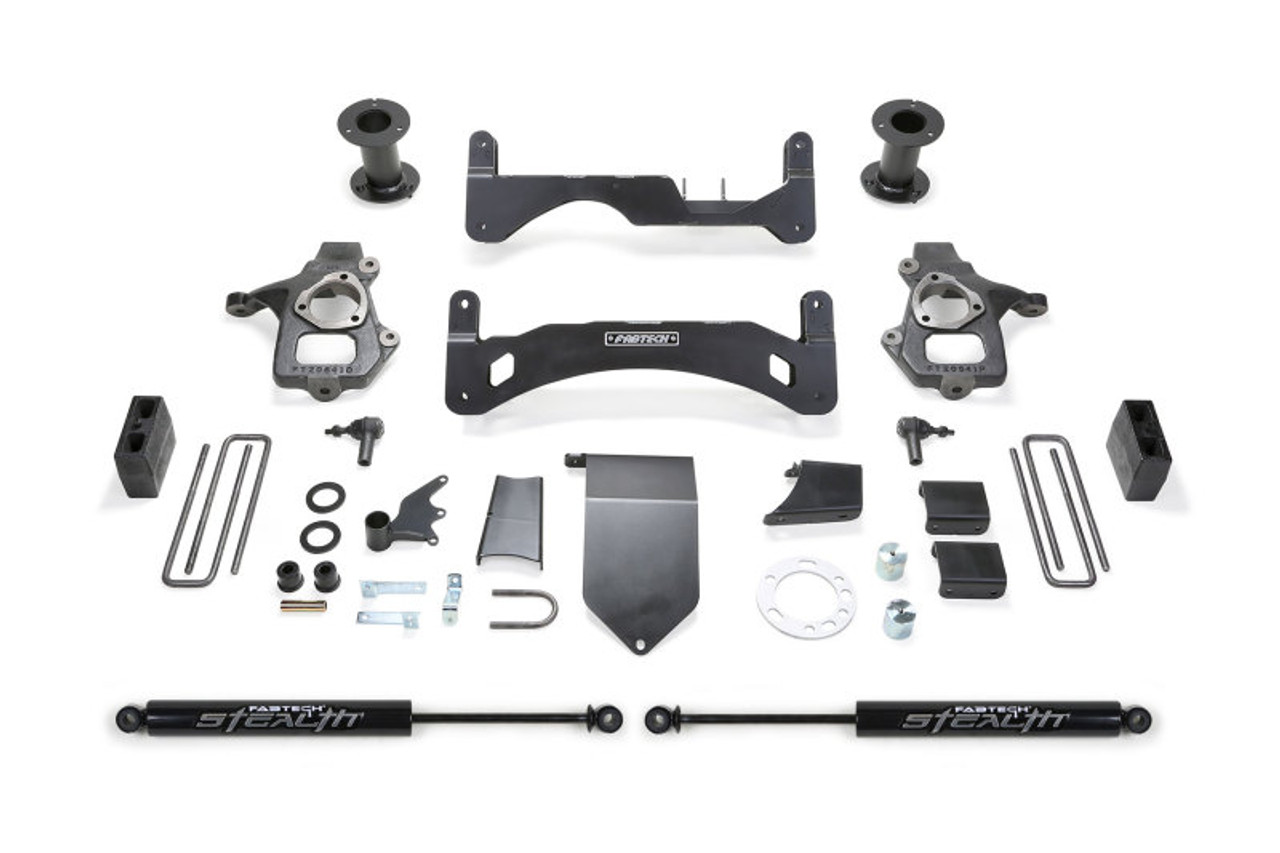 Fabtech 14-18 GM C/K1500 P/U w/oE Alm Or Stmp Stl UCA 6in Basic Sys G2 w/Stealth - K1084M