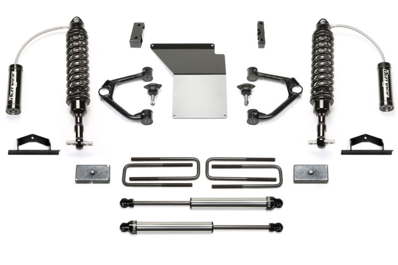 Fabtech 07-18 GM K1500 w/OE Forged UCA 3.5in UCA System w/DL 2.5 Resi Coilovers & Rear DL Shocks - K1107DL
