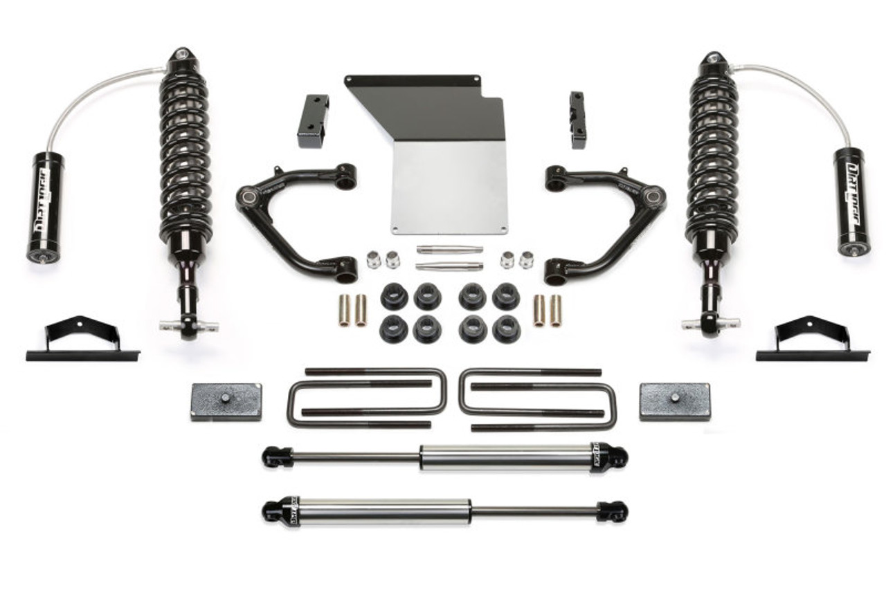 Fabtech 07-18 GM K1500 w/OE Forged UCA 3.5in UCA System w/DL 2.5 Resi Coilovers & Rear DL Shocks - K1108DL