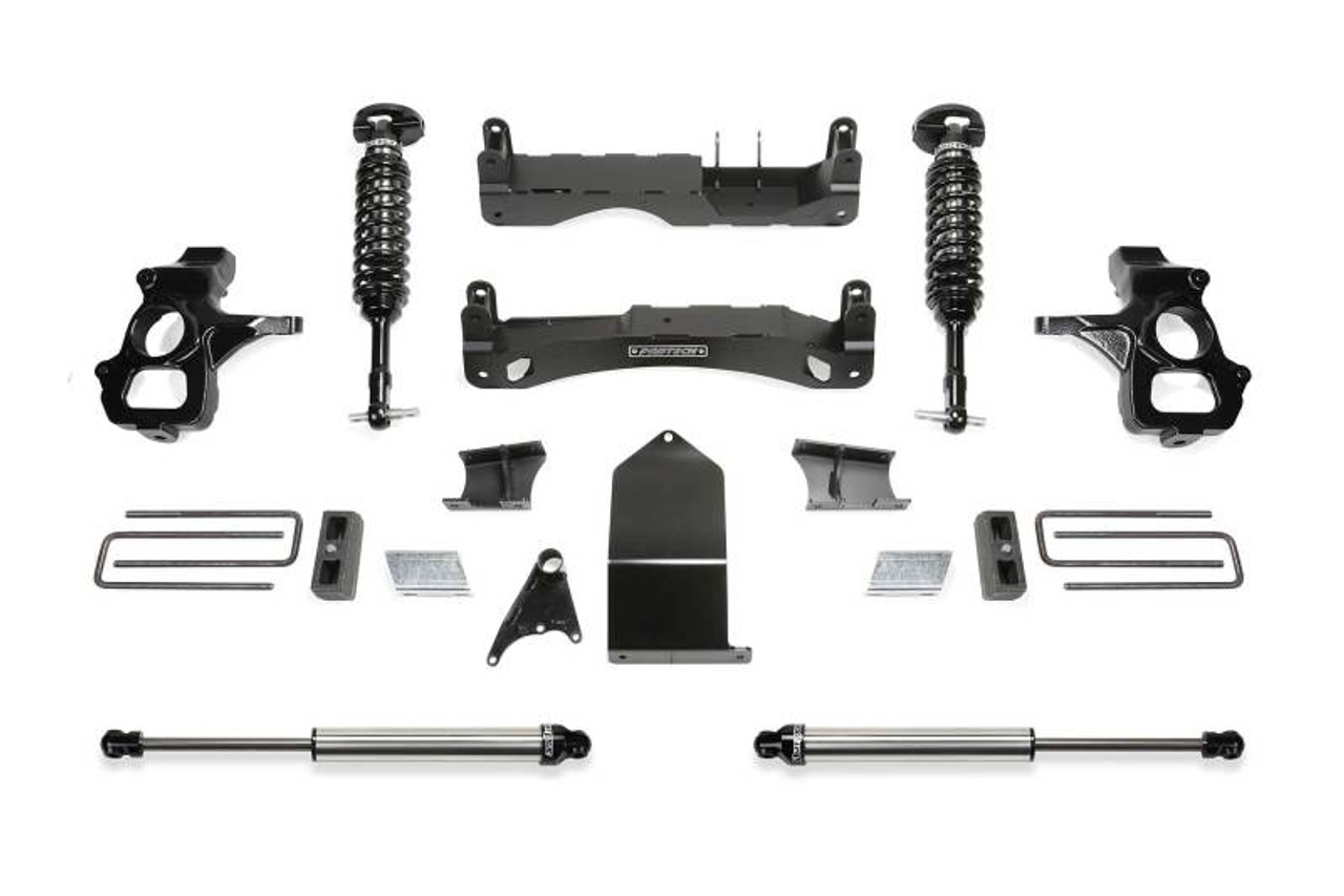 Fabtech 14-18 GM C/K1500 P/U w/oE Alm Or Stmp Stl UCA 4in Perf Sys w/Dl 2.5 & 2.25 - K1119DL
