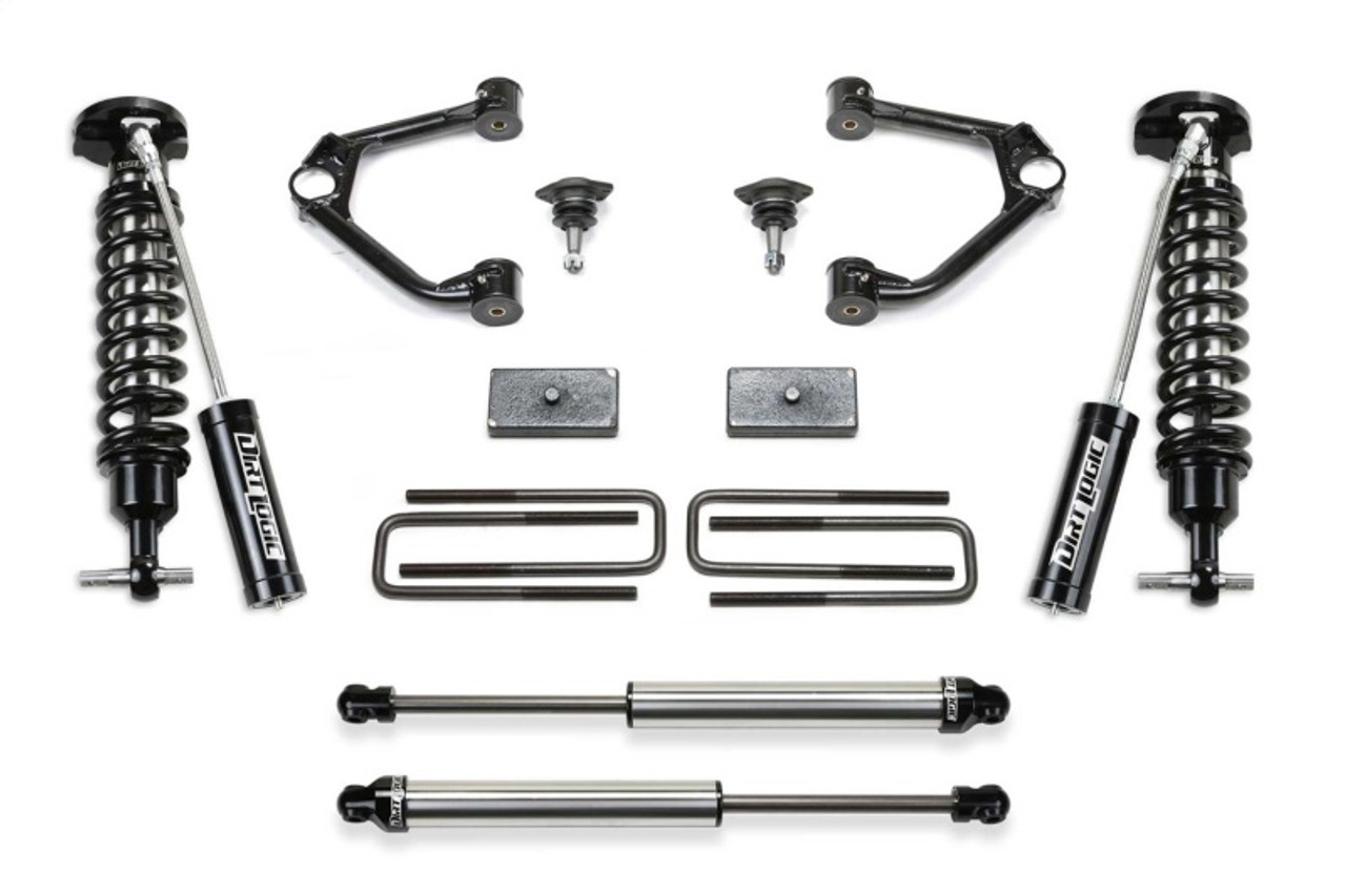 Fabtech 19-20 GM K1500 P/U w/Trail Boss/At4 Pkg 1.5in Budget Sys w/Dl 2.5 Resi & 2.25 - K1154DL