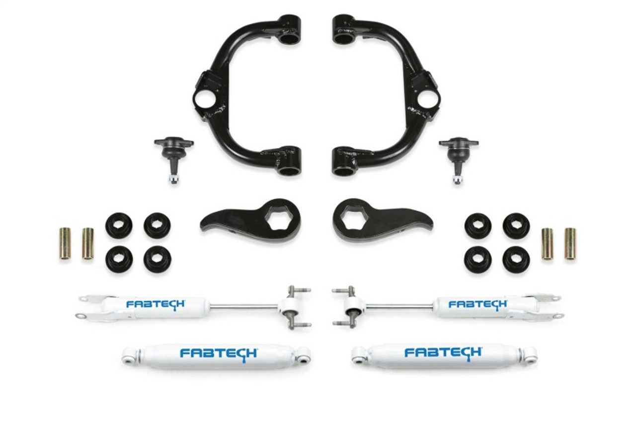 Fabtech 20-21 GM K2500HD 3.5in Bj UCA Kit w/Perf Shks - K1157