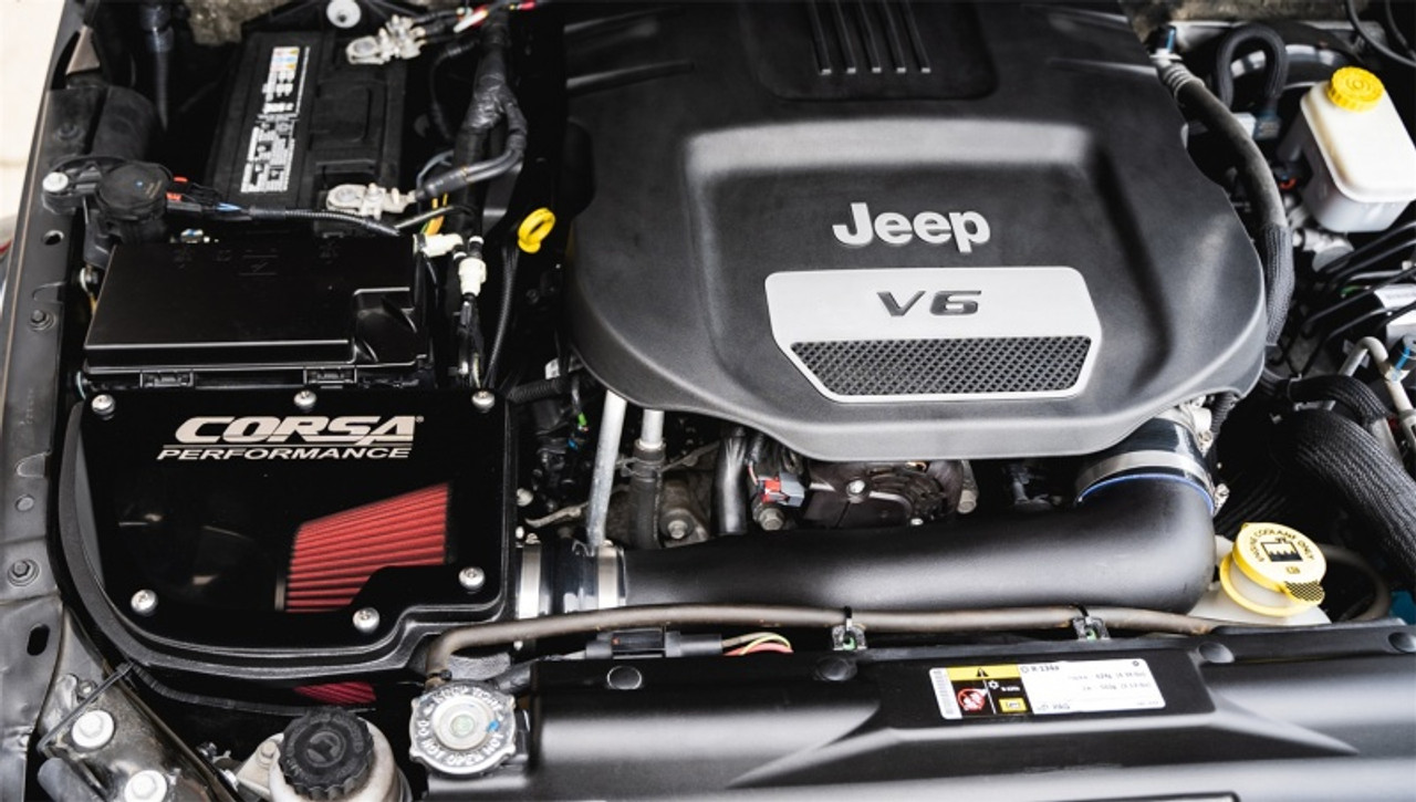 Corsa 2012-2018 Jeep Wrangler JK 3.6L V6 Cold Air Intake with DryTech Filter - 44412D