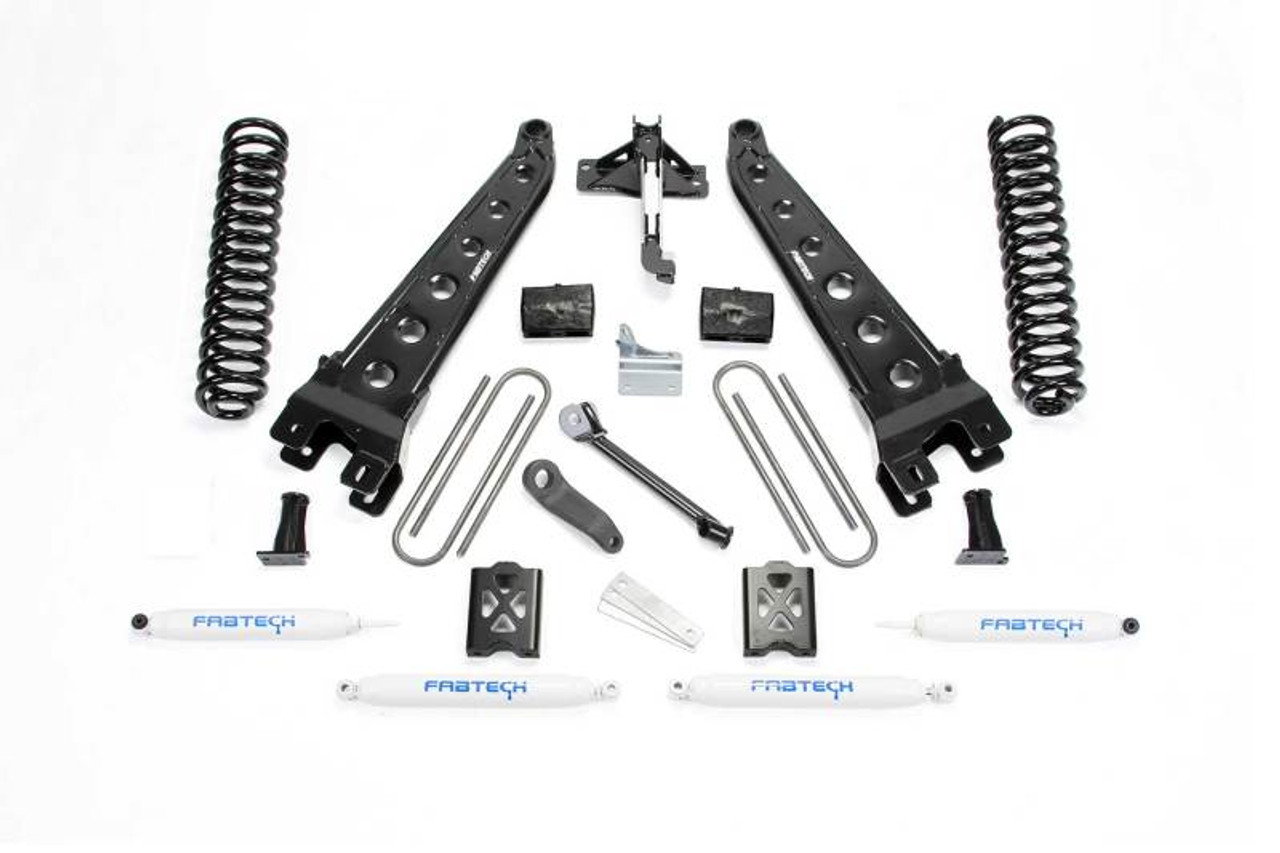 Fabtech 05-07 Ford F250 4WD w/o Factory Overload 6in Rad Arm Sys w/Coils & Perf Shks - K2011