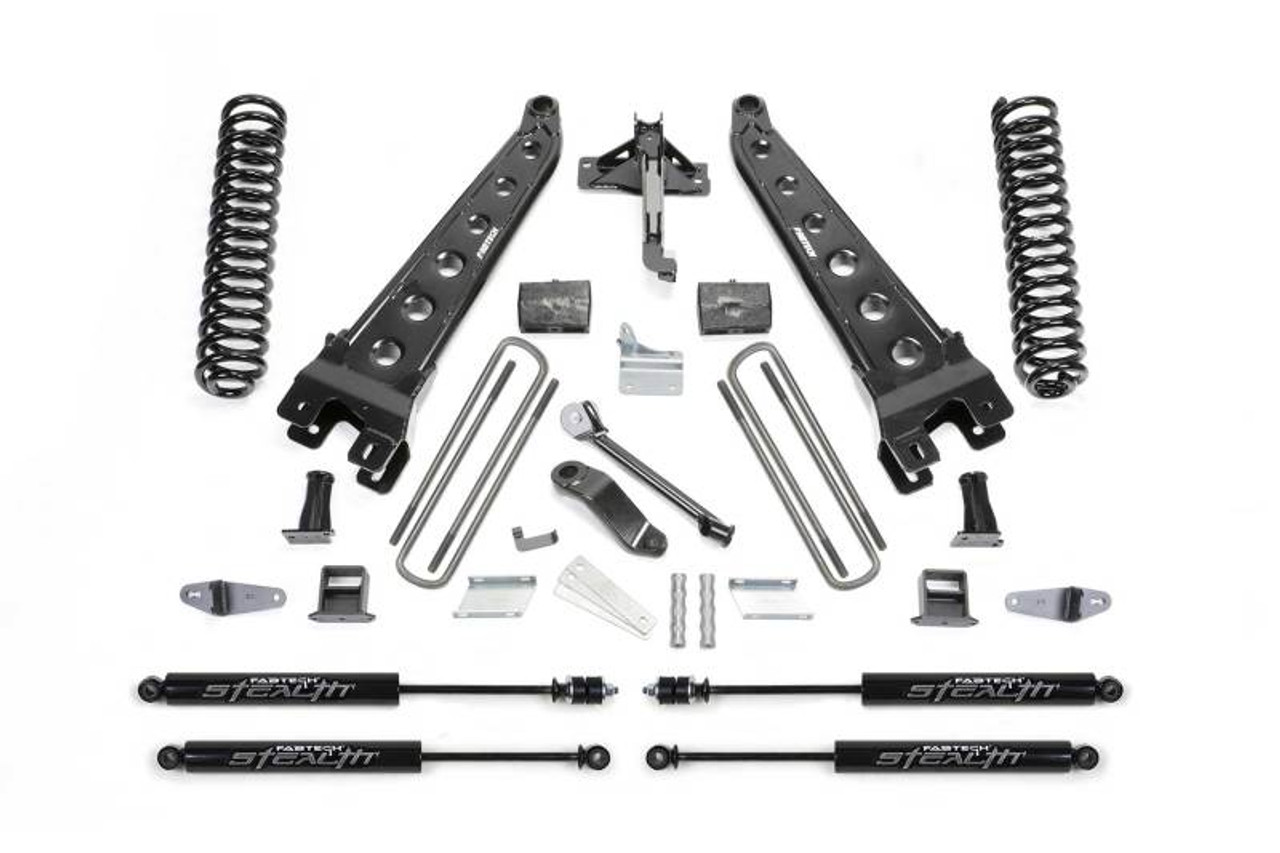 Fabtech 08-10Ford F450/550 4WD 6in Rad Arm Sys w/Coils & Stealth - K2052M