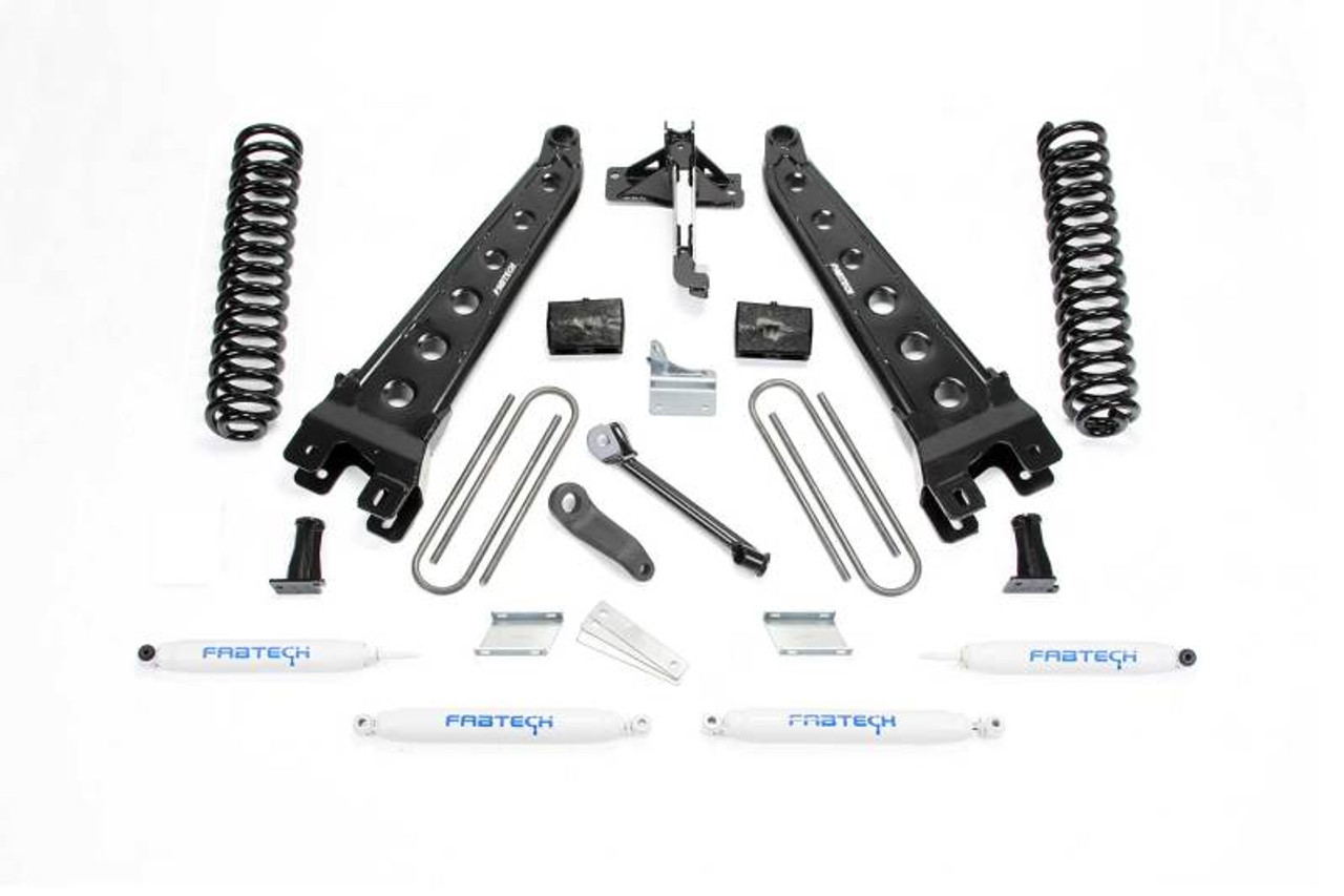 Fabtech 08-16 Ford F250 4WD 6in Rad Arm Sys w/Coils & Perf Shks - K2119