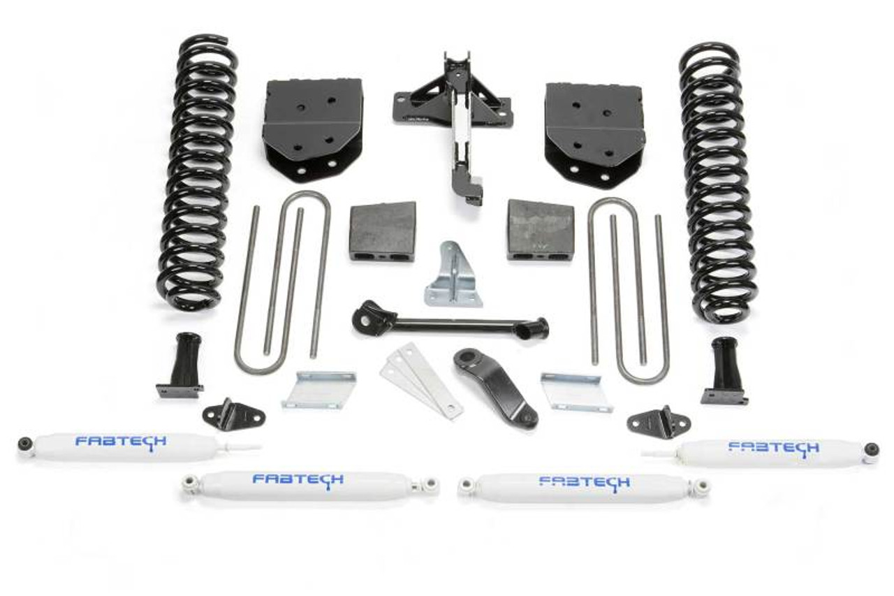 Fabtech 11-13 Ford F450/550 4WD 10 Lug 6in Basic Sys w/Perf Shks - K2155