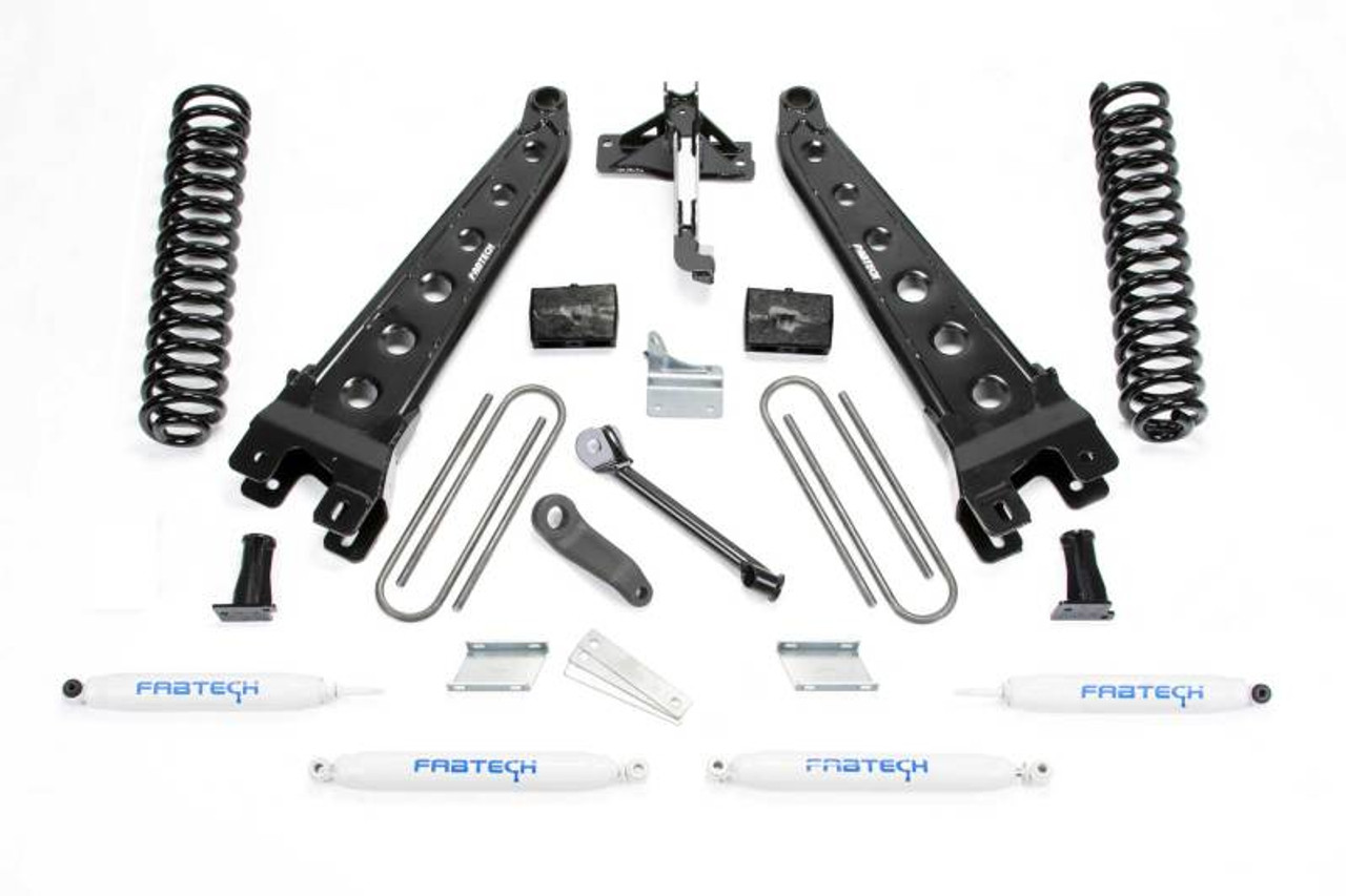 Fabtech 11-13 Ford F450/550 4WD 10 Lug 6in Rad Arm Sys w/Coils & Perf Shks - K2156