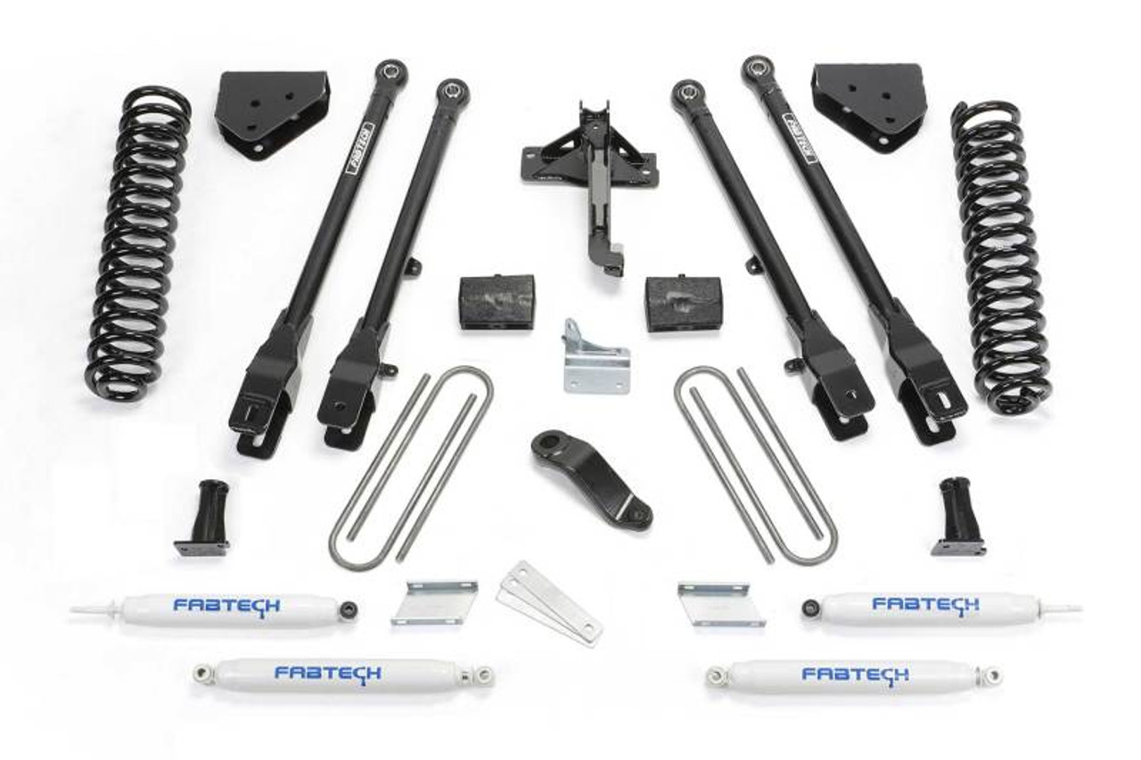 Fabtech 11-13 Ford F450/550 4WD 10 Lug 6in 4Link Sys w/Coils & Perf Shks - K2157