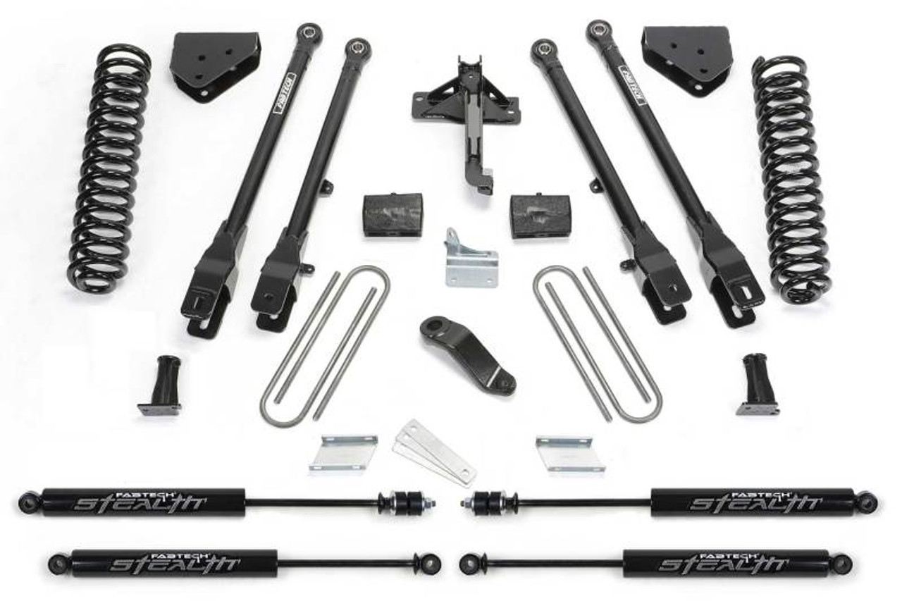 Fabtech 11-13 Ford F450/550 4WD 10 Lug 6in 4Link Sys w/Coils & Stealth - K2157M