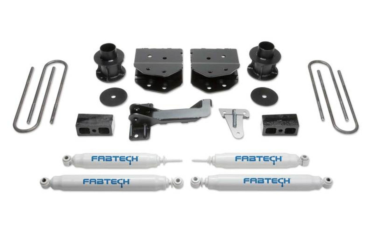 Fabtech 08-16 Ford F250/350/450 4WD 8 Lug 4in Budget Sys w/Perf Shks - K2160