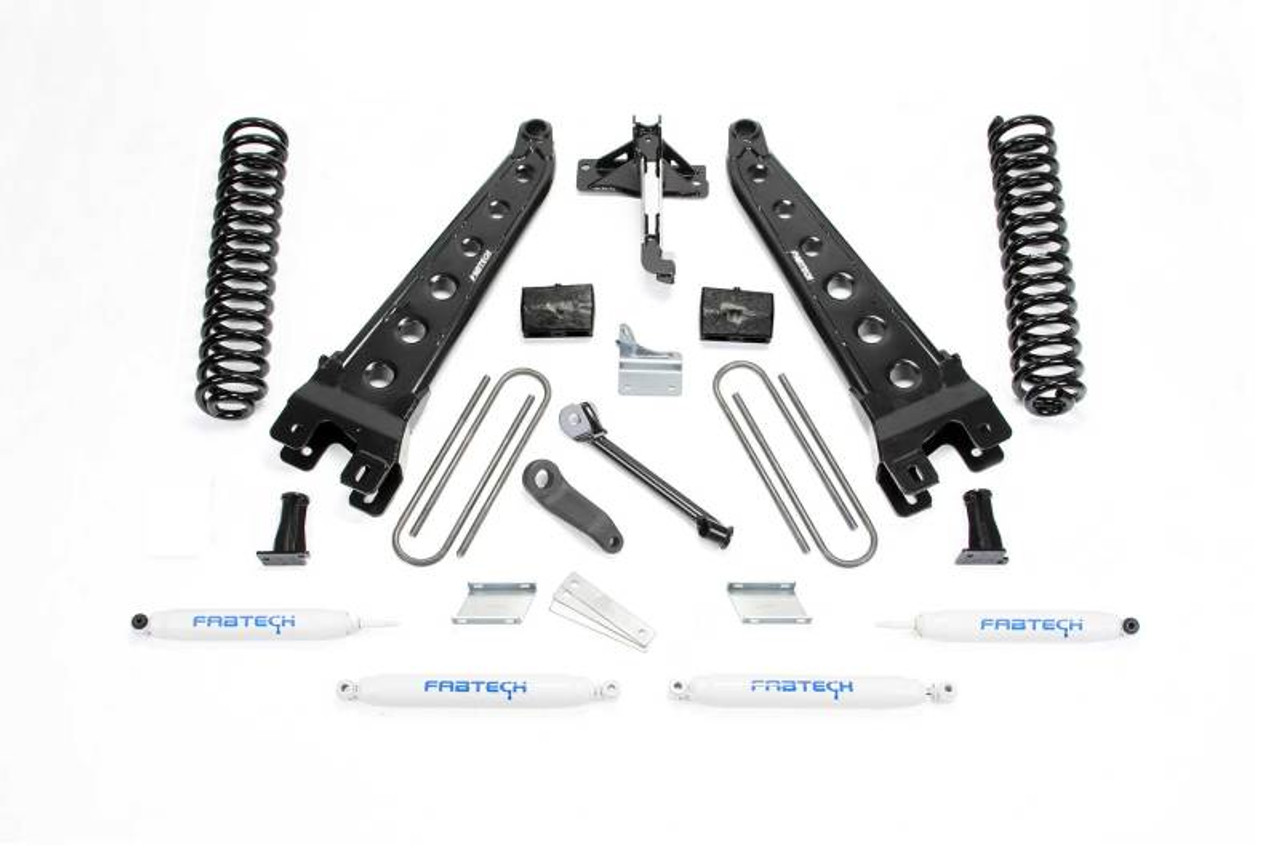 Fabtech 08-16 Ford F250/F350 4WD 4in Rad Arm Sys w/Coils & Perf Shks - K2211