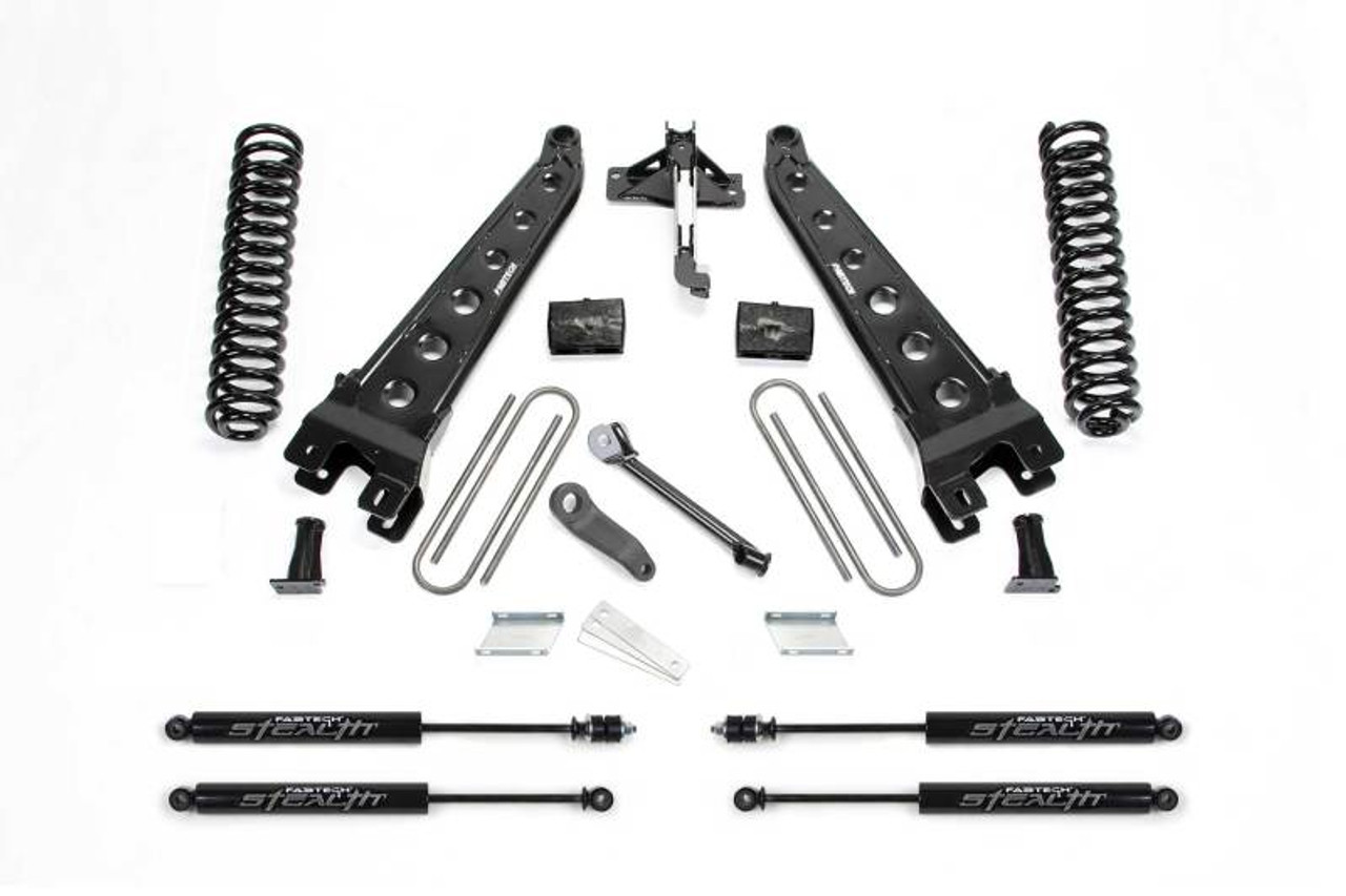 Fabtech 17-21 Ford F250/F350 4WD Diesel 4in Rad Arm Sys w/Coils & Stealth - K2215M