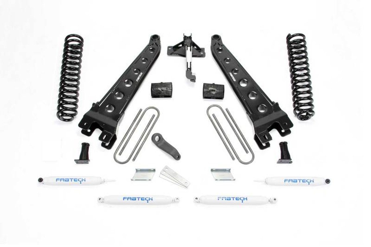 Fabtech 17-21 Ford F250/F350 4WD Diesel 6in Rad Arm Sys w/Coils & Perf Shks - K2218