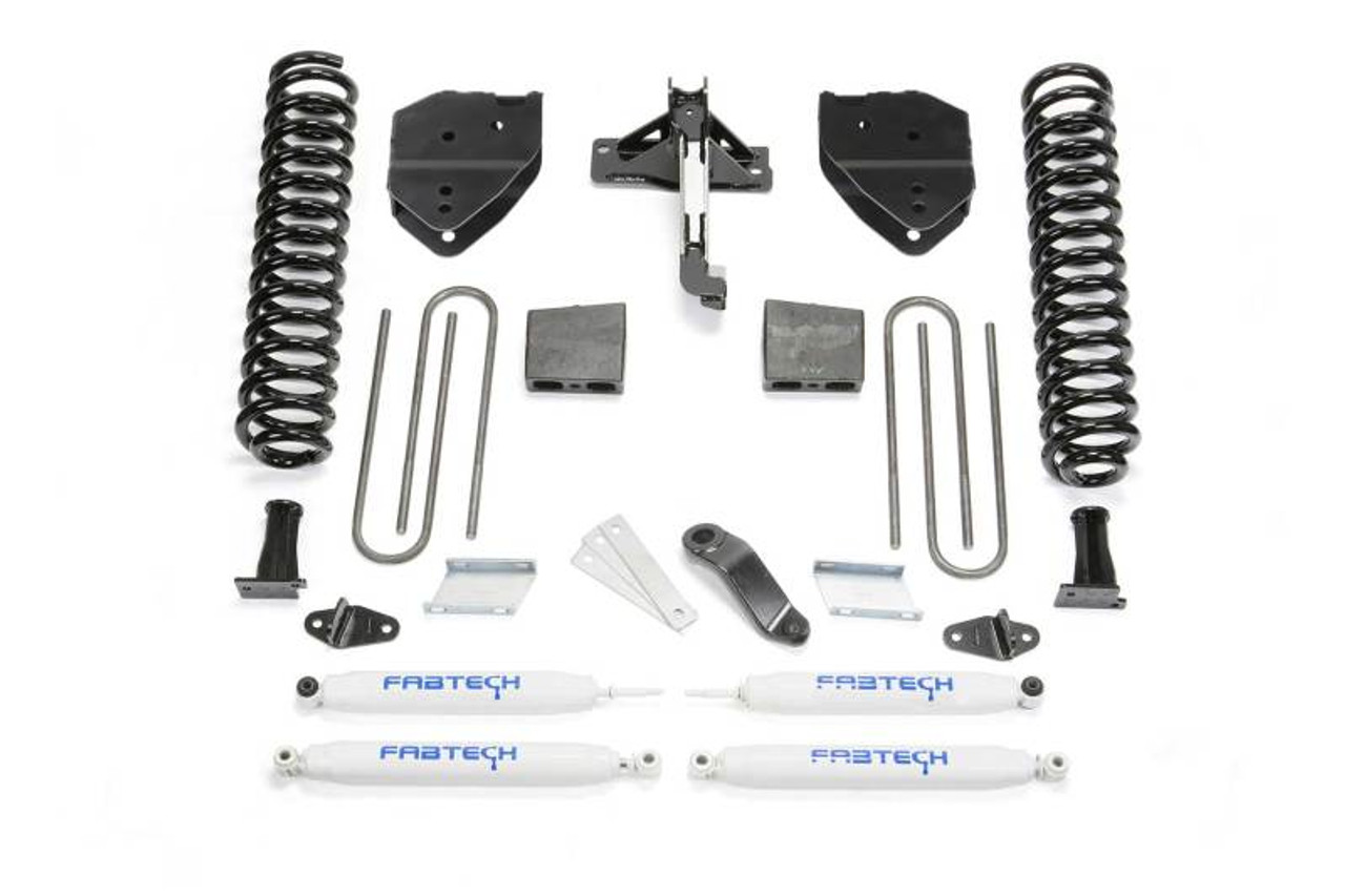 Fabtech 17-21 Ford F250/F350 4WD Gas 6in Basic Sys w/Perf Shks - K2255