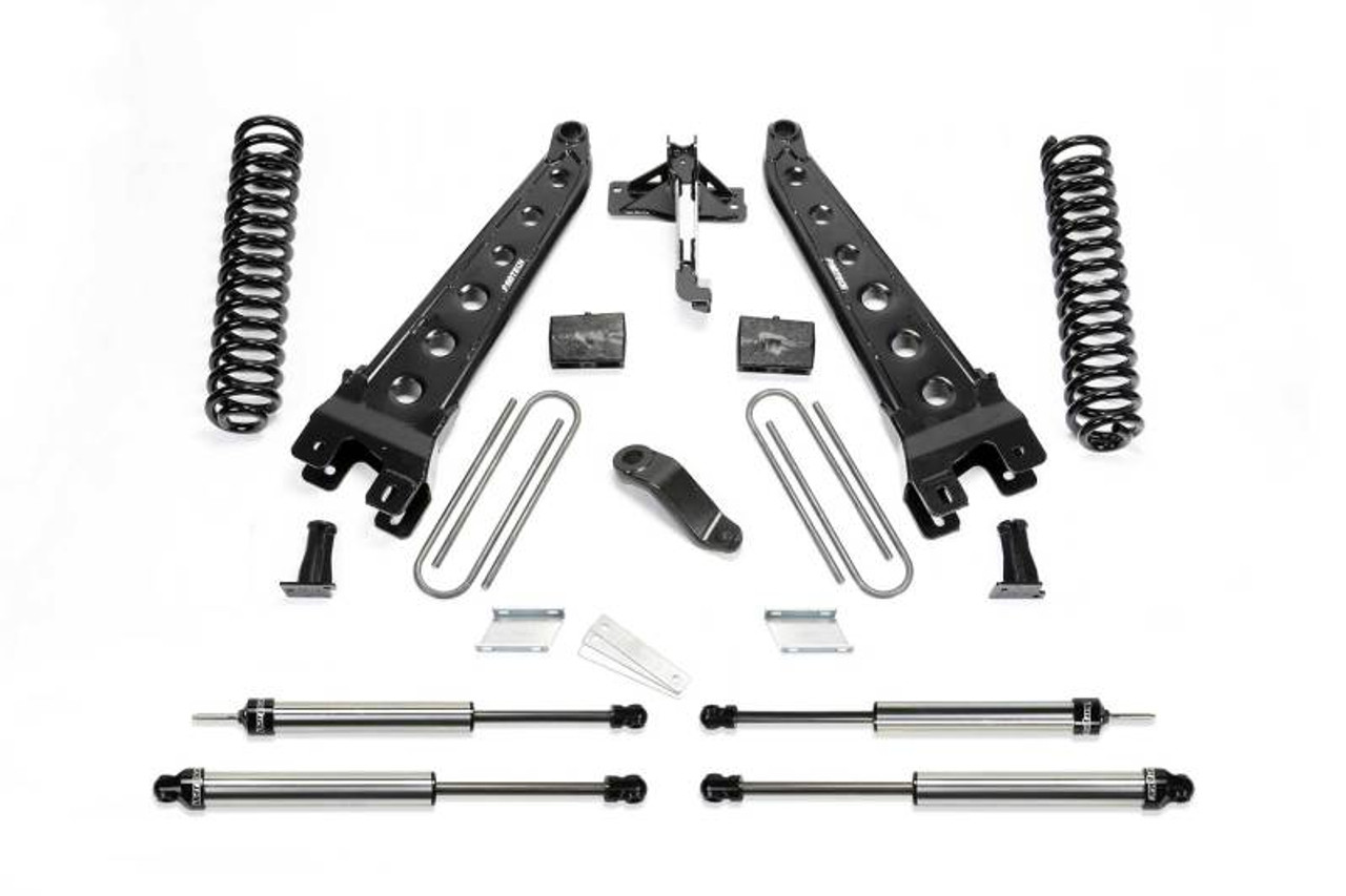 Fabtech 17 Ford F450/F550 4WD Diesel 6in Rad Arm Sys w/Coils & Dl Shks - K2282DL