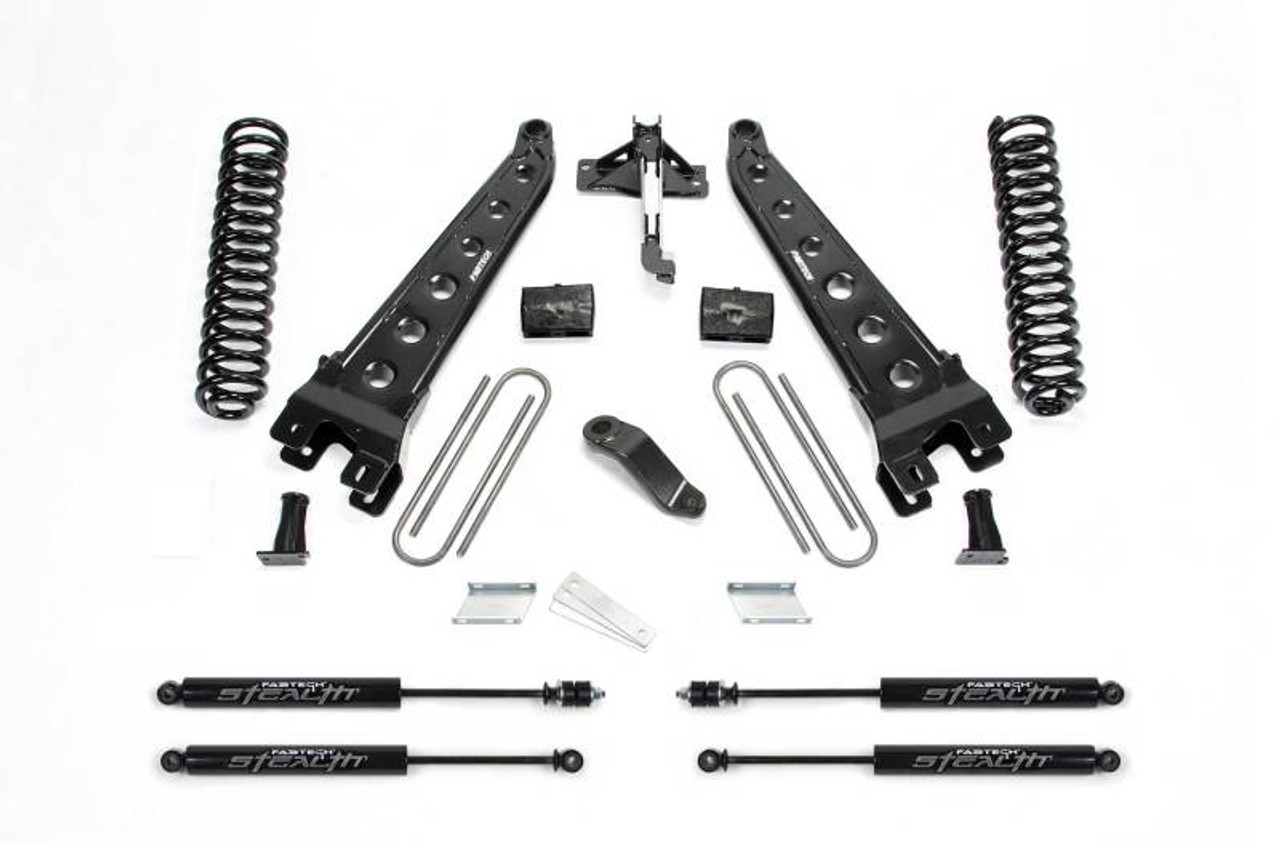 Fabtech 2017 Ford F450/F550 4WD Diesel 6in Rad Arm Sys w/Coils & Stealth - K2282M