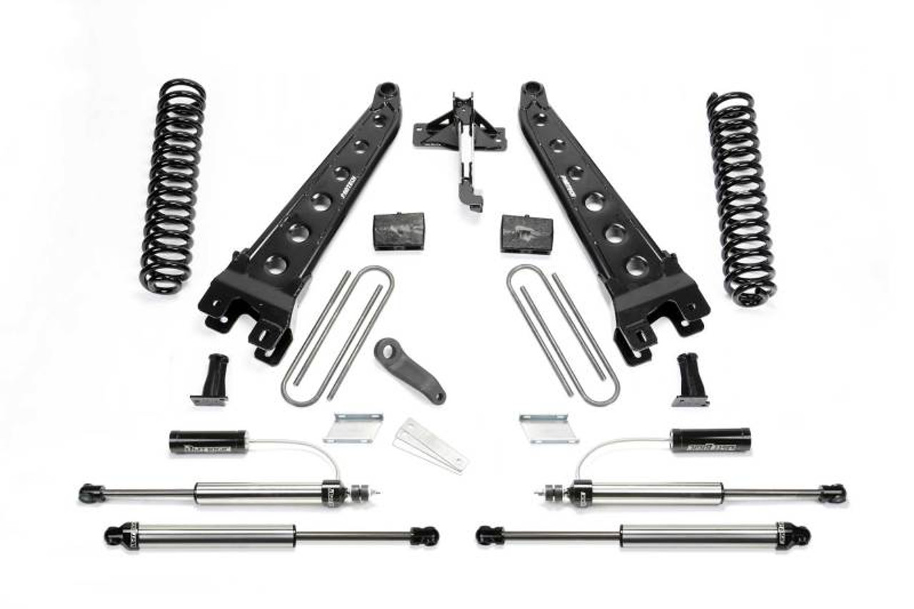 Fabtech 17-21 Ford F250/350 4WD Diesel 6in Rad Arm Sys w/Coils & 2.25 Dl Resi Frt & Dl Rr Shks - K2293DL