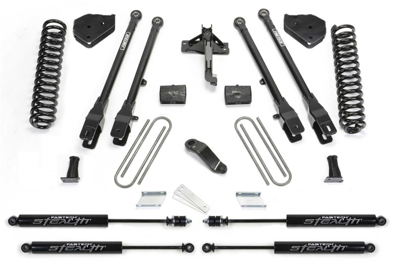 Fabtech 19-20 Ford F450/550 4WD Diesel 6in 4Link Sys w/Coils & Stealth - K2337M
