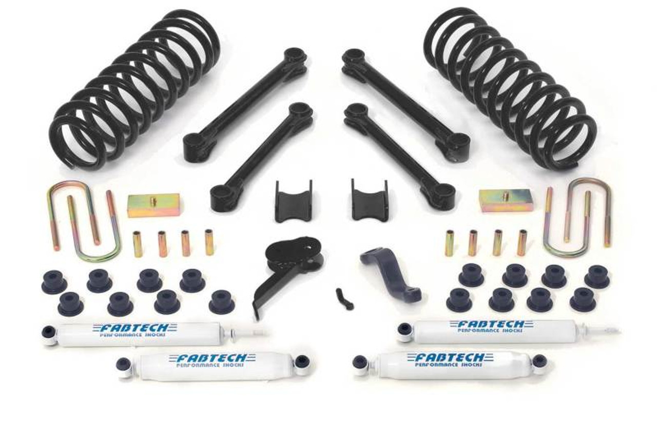 Fabtech 09-13 Dodge 2500/3500 4WD w/Diesel & Auto 4.5in Perf Sys w/Perf Shks - K3037
