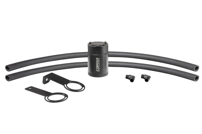 Corsa 5/8in Universal 3 oz Aluminum Oil Catch Can with Mounting Brackets - CC0017