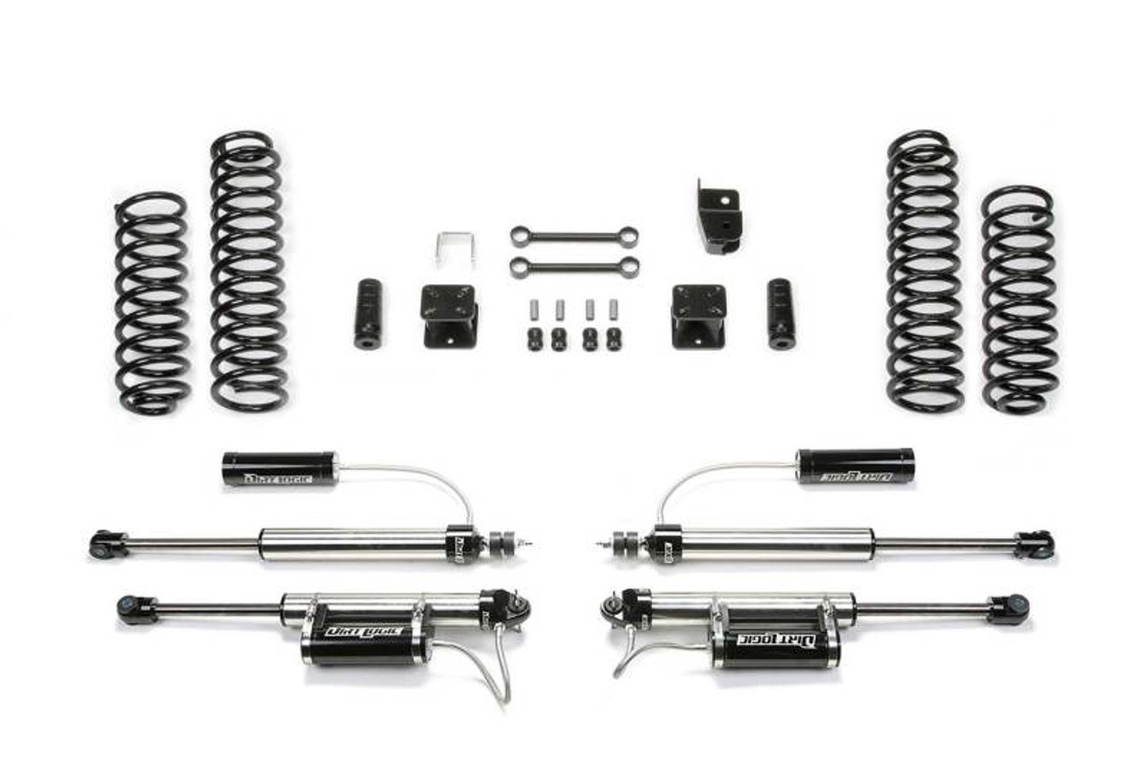 Fabtech 07-18 Jeep JK 4WD 2-Door 3in Sport System w/DL 2.25 Resi Shocks - K4083DL