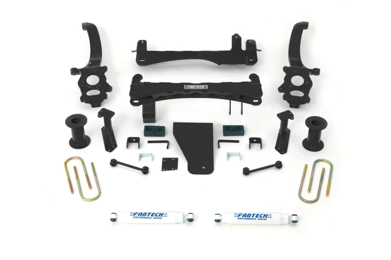 Fabtech 14-17 Nissan Titan 4WD 6in Basic Sys w/Perf Shks - K6008
