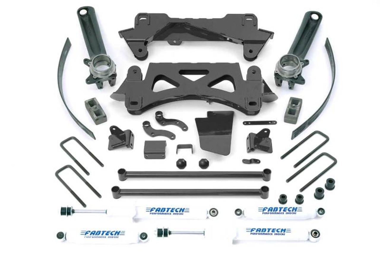 Fabtech 95.5-04 Toyota Tacoma 6 Cyl 2/4WD 6 Lug 6in Perf Sys w/Perf Shks - K7002