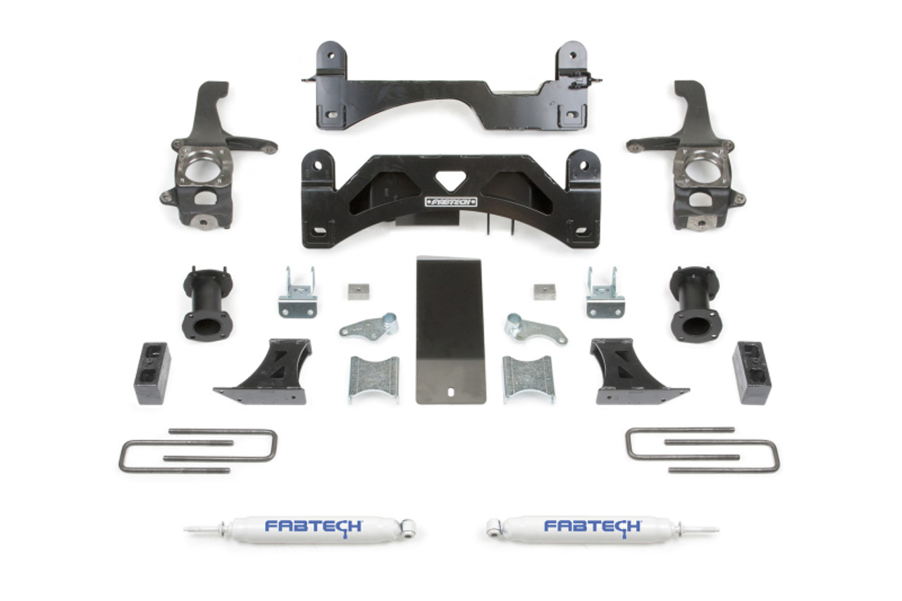 Fabtech 16-21 Toyota Tundra 2WD/4WD 6in Basic Sys w/C/O Spacers & Perf Rr Shks - K7054