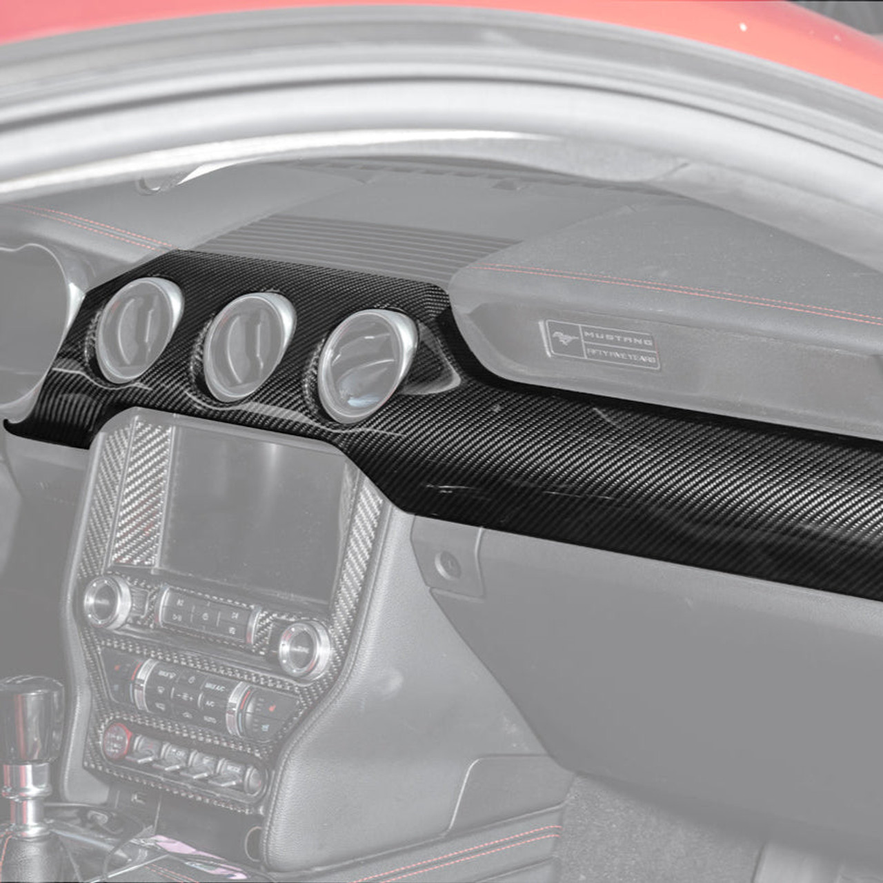 EOS Interior Dashboard Panel Trim 3 Hole - 15-23 Ford Mustang S550