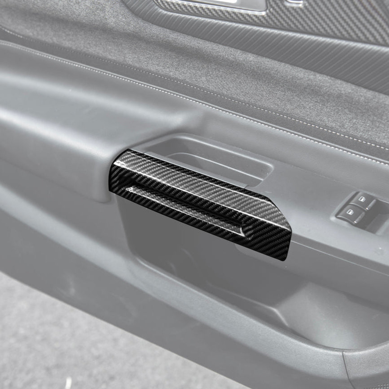 EOS Interior Door Armrest Panel - Carbon Fiber - 2024+ Ford Mustang S650 (VENT-1091-BKCF)