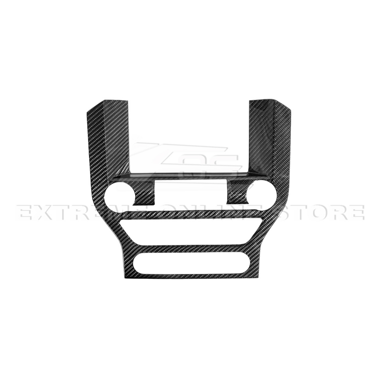 EOS Center Console Carbon Fiber Cover - 15-23 Ford Mustang S550 (VENT-1107-BKCF)