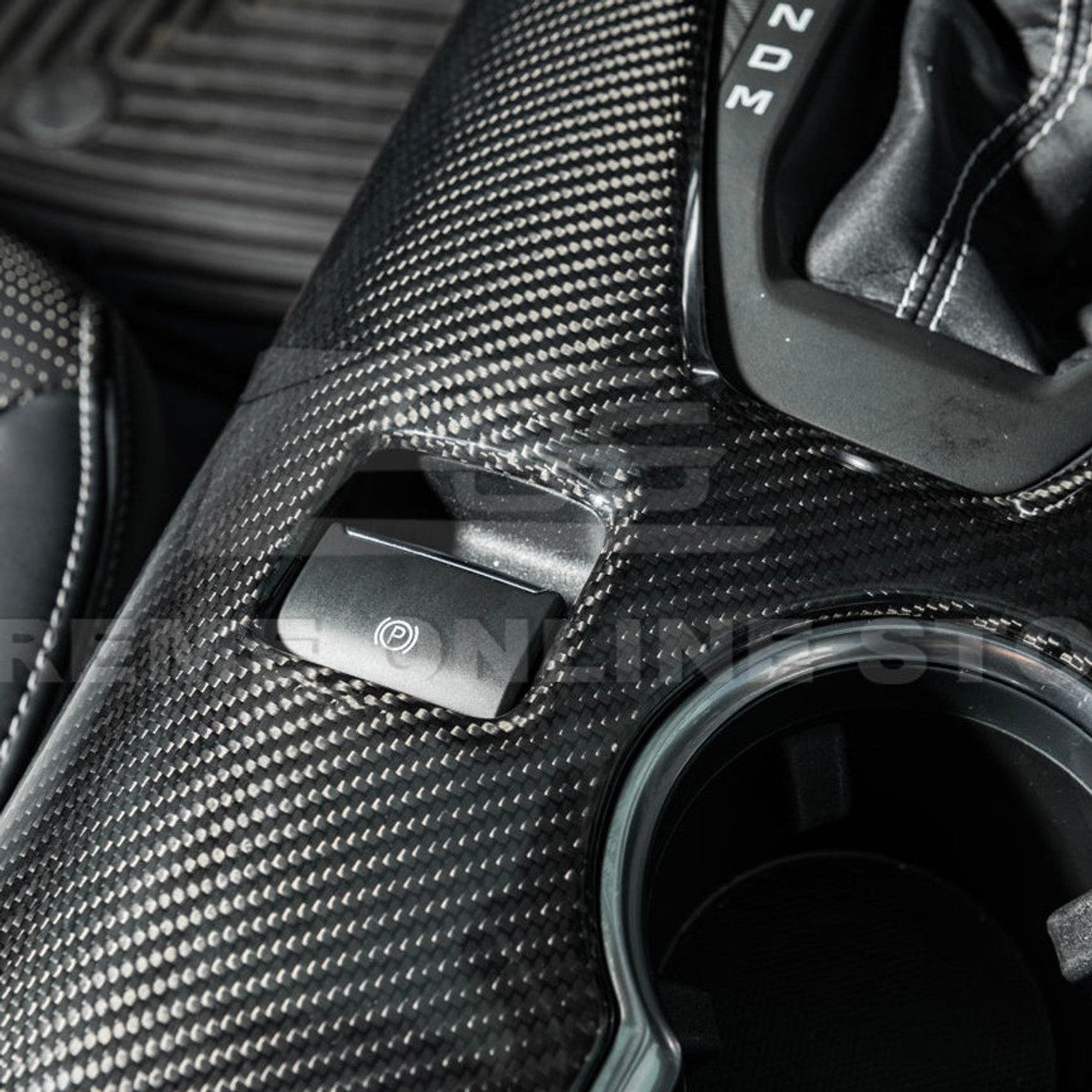 EOS Center Console Carbon Fiber Cover - 2024+ Ford Mustang S550