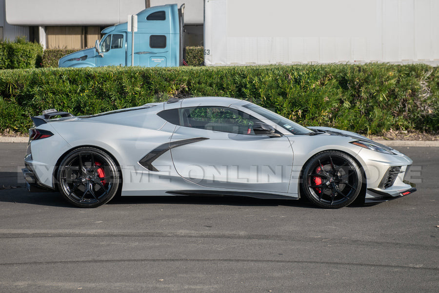 EOS Z06 Style Side Skirt Rocker Panels - Carbon Fiber - C8 Corvette (SS-670-BKCF)