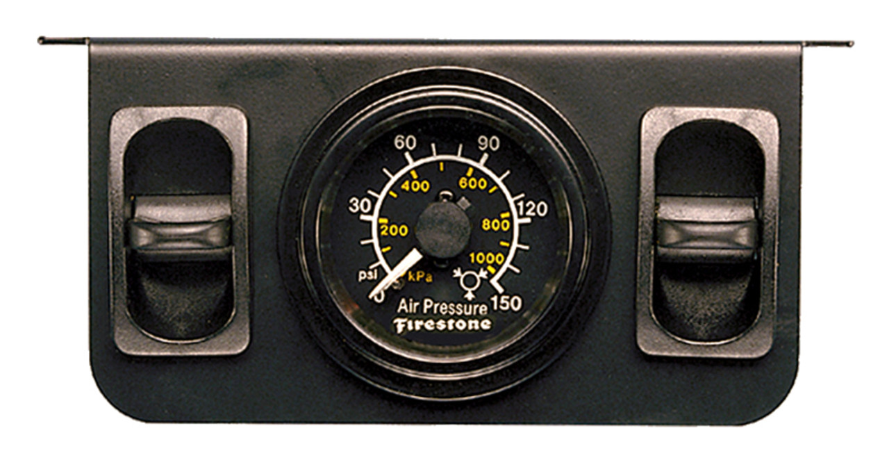 Firestone Air Adjustable Leveling Pneumatic Control Panel w/Dual Black Gauge 0-150psi (WR17602145) - 2145