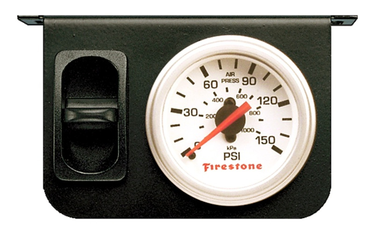 Firestone Air Adjustable Leveling Control Panel w/Single Gauge 0-150psi - White Face (WR17602225) - 2225