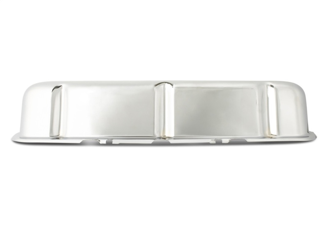 Ford Racing Embosses Logo Stamped Steel Valve Cover Chrome - 302-070