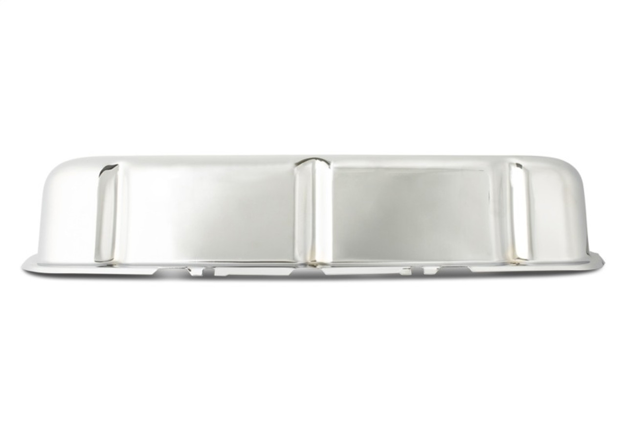 Ford Racing Logo Stamped Steel Valve Covers - Chrome - 302-071