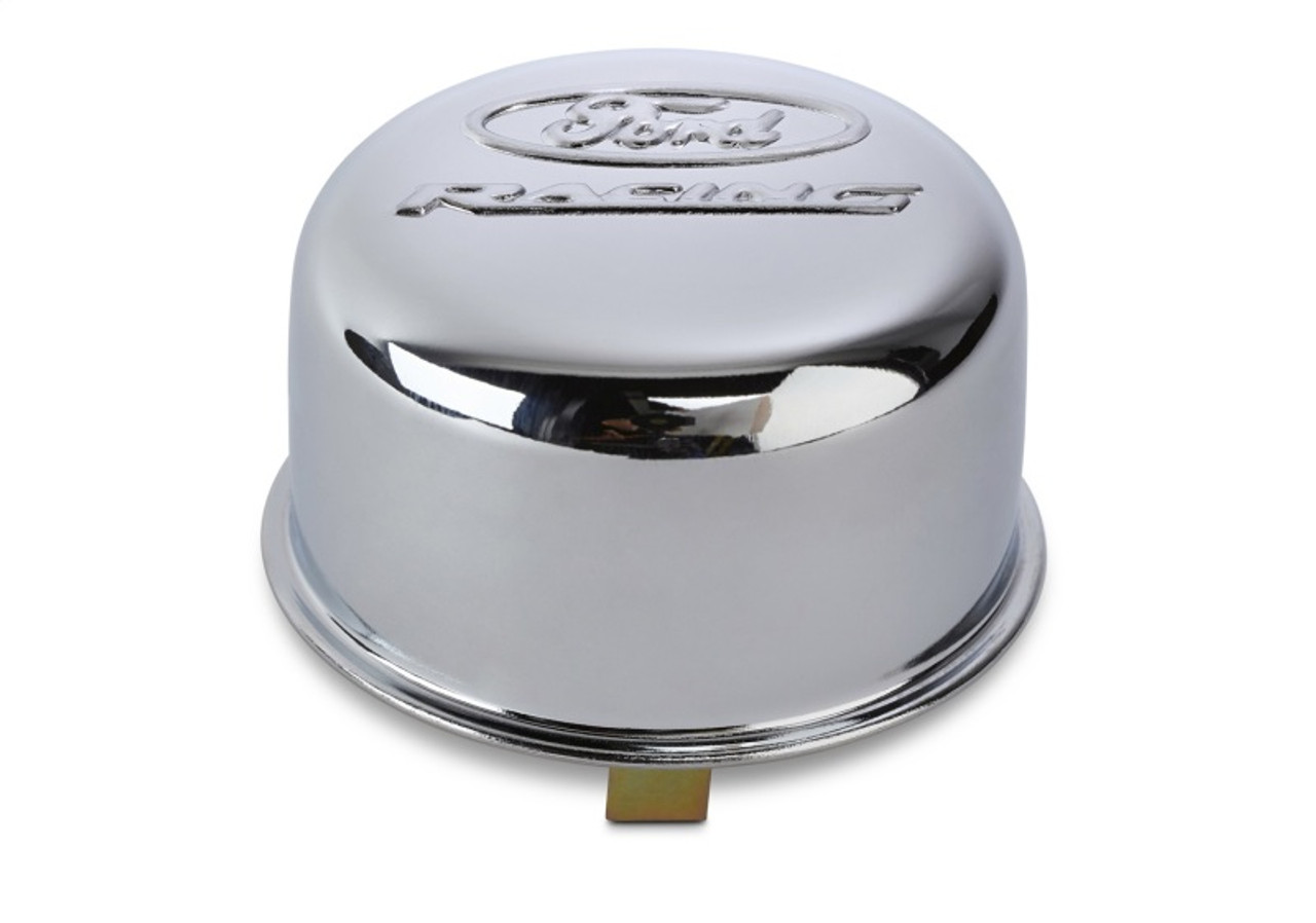 Ford Racing Chrome Breather Cap w/ Ford Racing Logo - Twist Type - 302-200