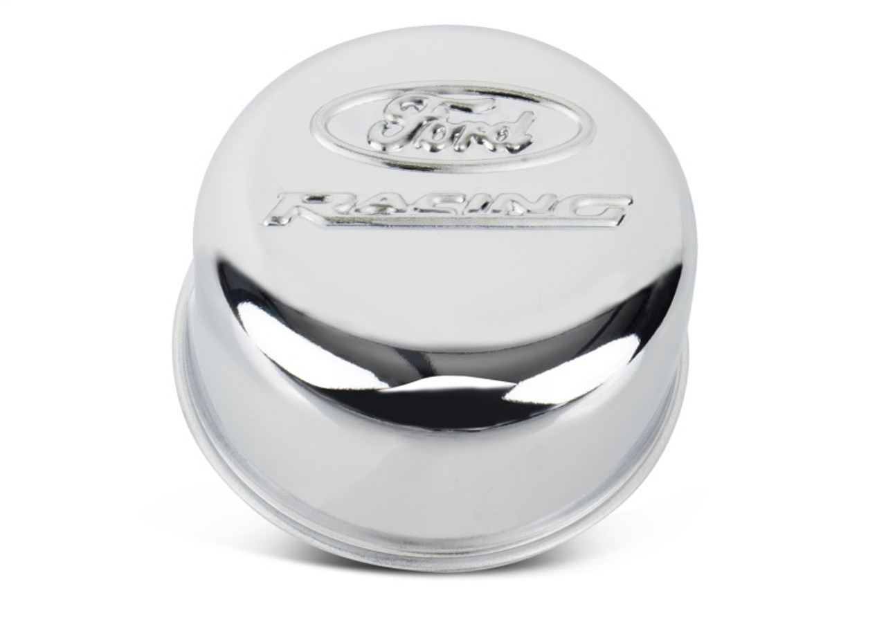 Ford Racing Chrome Breather Cap w/ Ford Racing Logo - Twist Type - 302-200