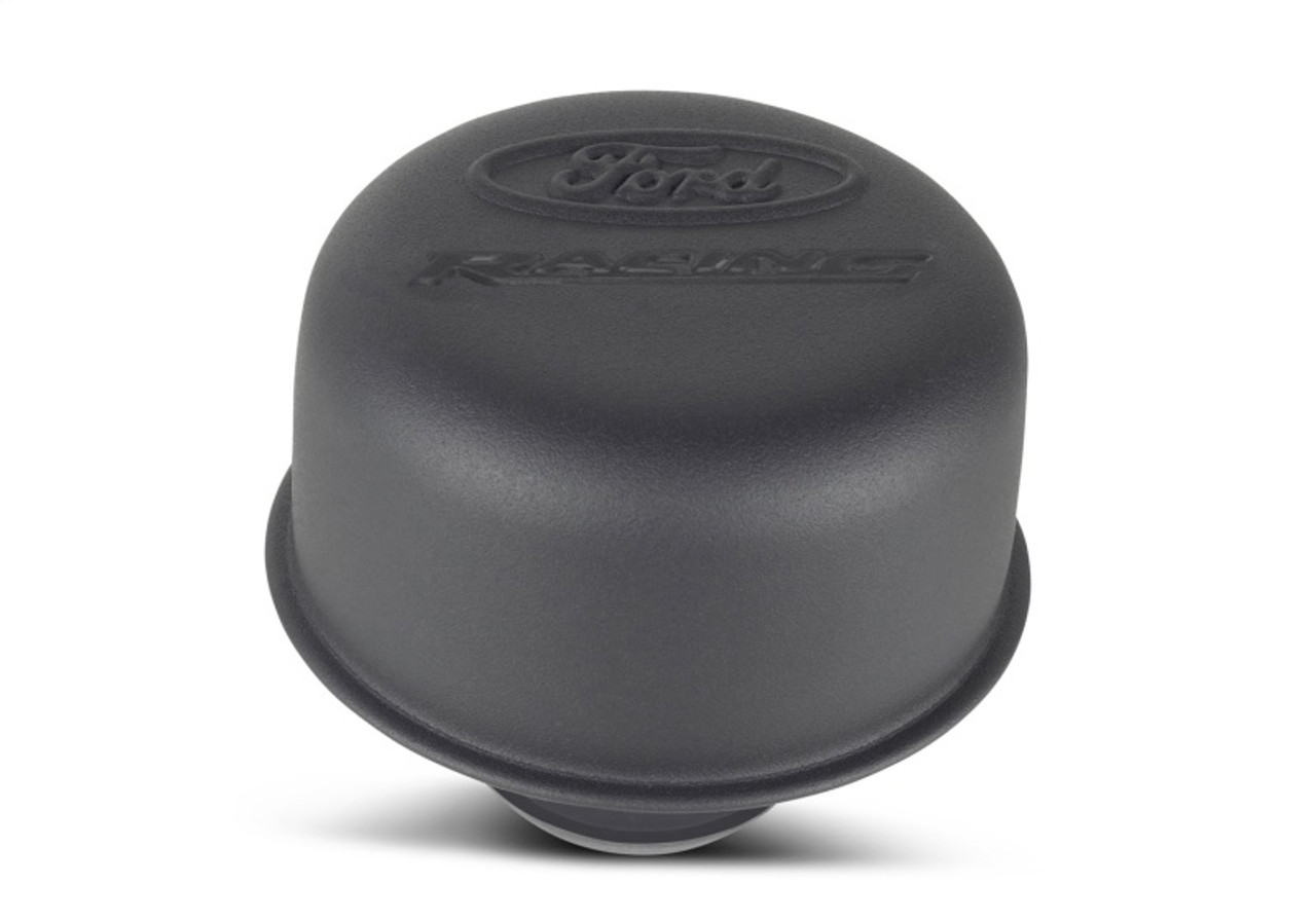 Ford Racing Black Crinkle Finish Breather Cap w/ Ford Racing Logo - Twist Type - 302-216