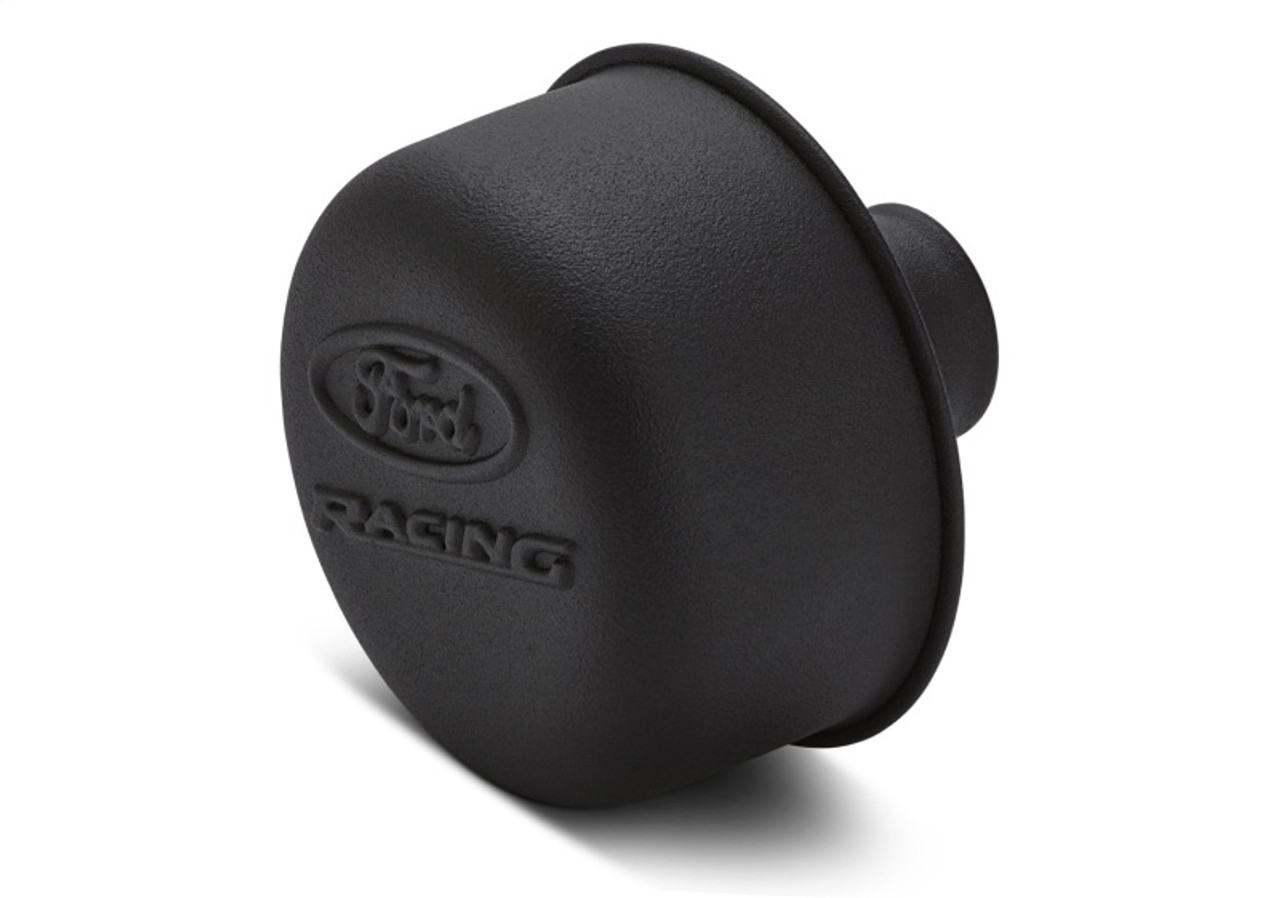 Ford Racing Black Crinkle Finish Breather Cap w/ Ford Racing Logo - Twist Type - 302-216