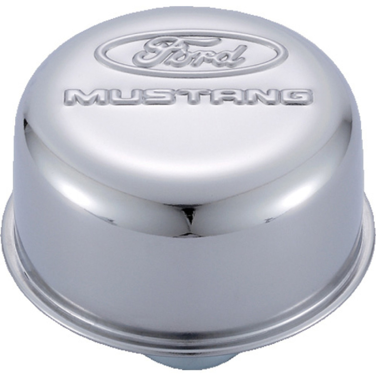 Ford Racing Chrome Breather Cap w/ Ford Mustang Logo - 302-220