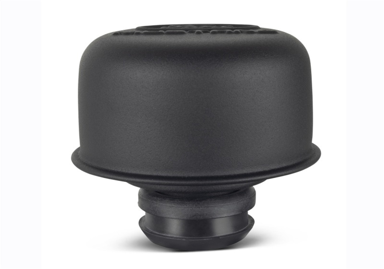 Ford Racing Black Crinkle Finish Breather Cap w/ Ford Mustang Logo - 302-221