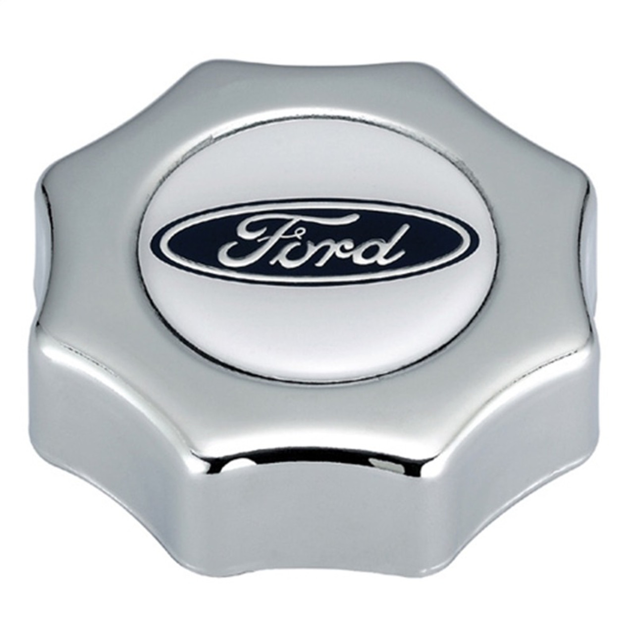 Ford Racing Ford Oval Logo Screw In Type Oil Fill Cap - Chrome Finish - 302-230
