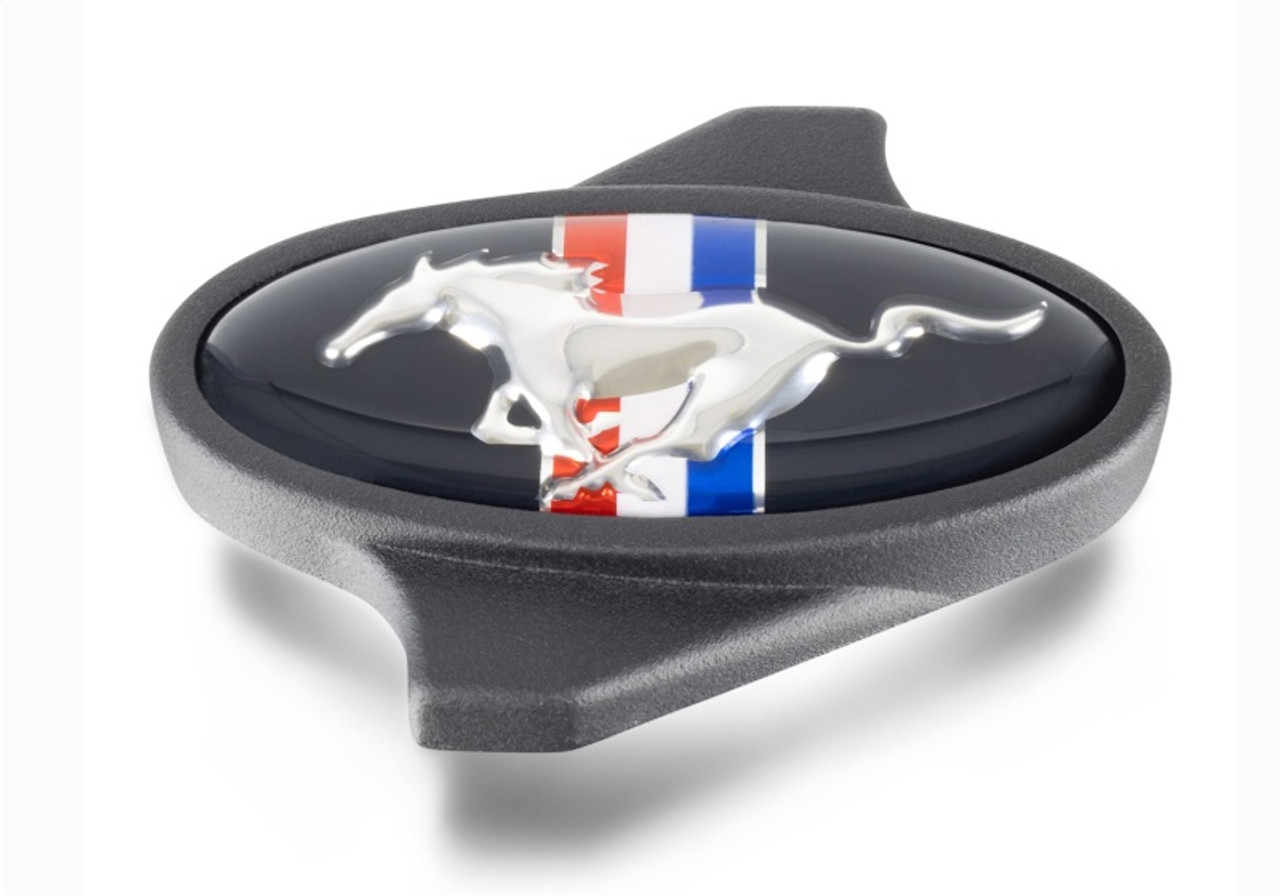 Ford Racing Black Finish Mustang Logo Air Cleaner Nut - 302-338