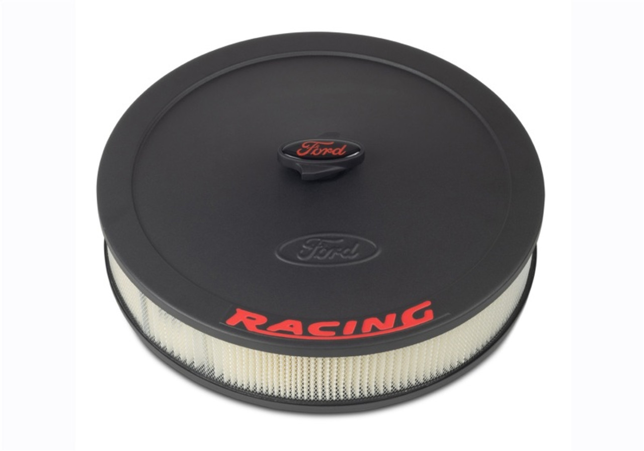 Ford Racing Air Cleaner Kit - Black Crinkle Finish w/ Red Emblem - 302-352