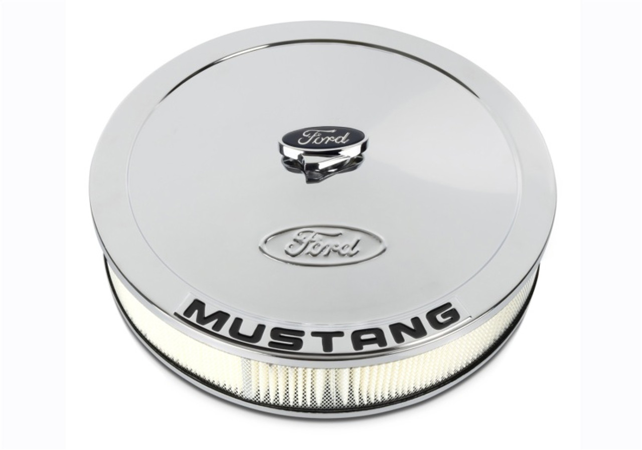 Ford Racing Air Cleaner Kit - Chrome w/Mustang Emblem - 302-361