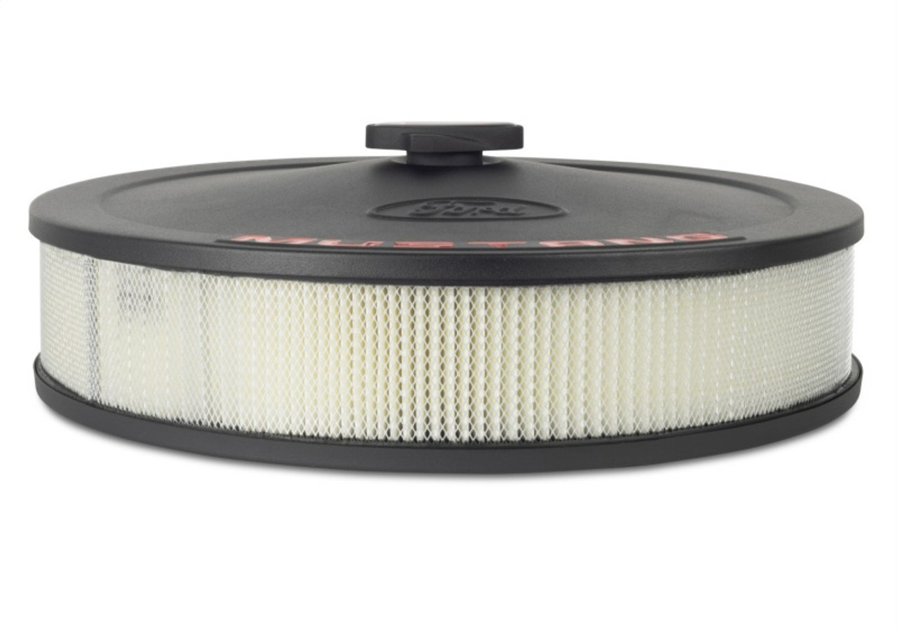 Ford Racing Air Cleaner Kit - Black Crinkle Finish w/ Red Mustang Emblem - 302-362