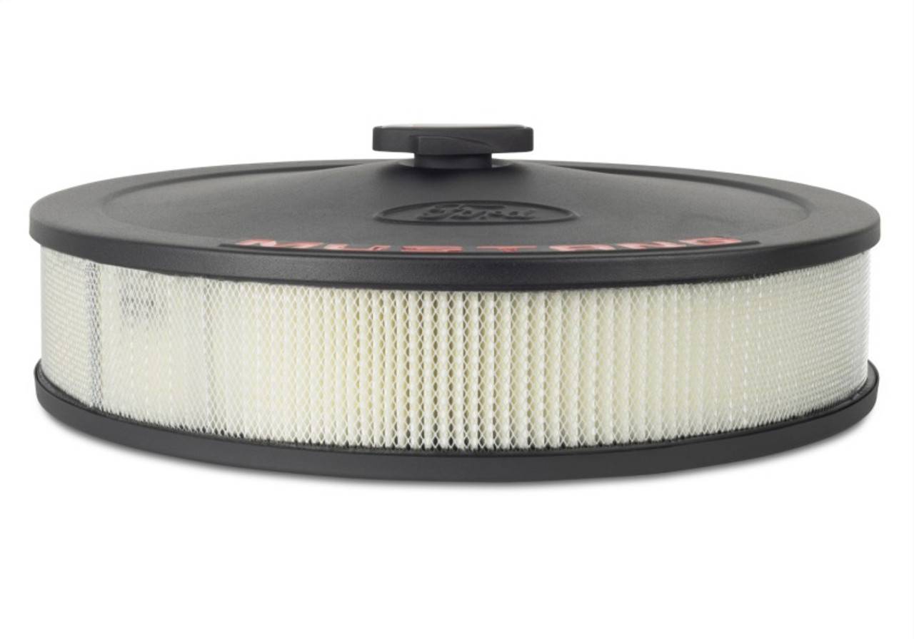 Ford Racing Air Cleaner Kit - Black Crinkle Finish w/ Red Mustang Emblem - 302-362